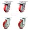 Service Caster 5 Inch Red Polyurethane Wheel Swivel Top Plate Caster Total Lock Brakes, 2PK SCC-TTL20S514-PPUB-RED-2-S-2 - alternate 1
